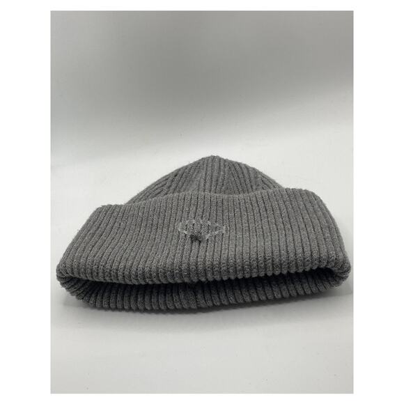 PRADA MILANO Men's Charcoal Gray Ribbed Pull-On Knit Beanie OS - Picture 1 of 8
